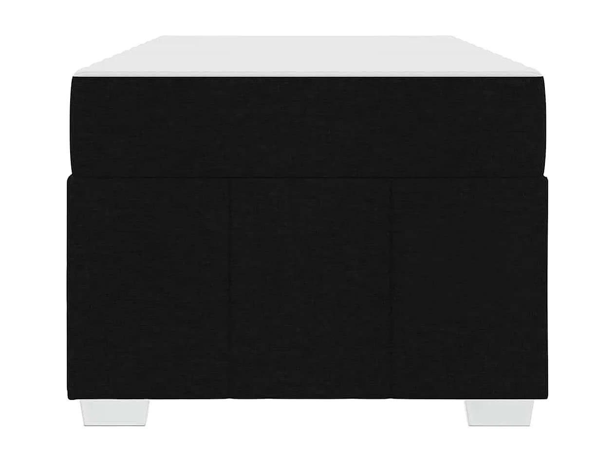 Estructura de cama con colchón Negro 90 x 200 cm tela