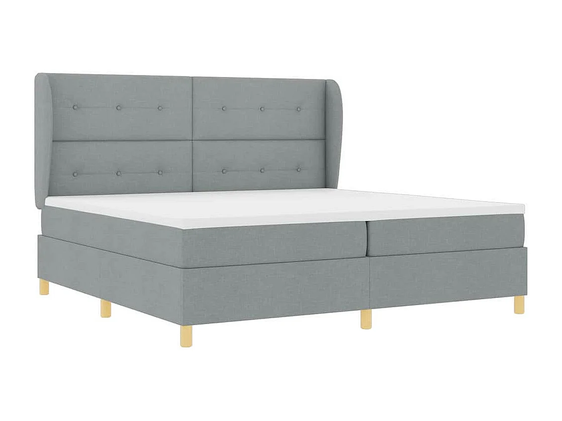 Cadre de lit avec matelas gris foncé 90x190 cm Gris clair