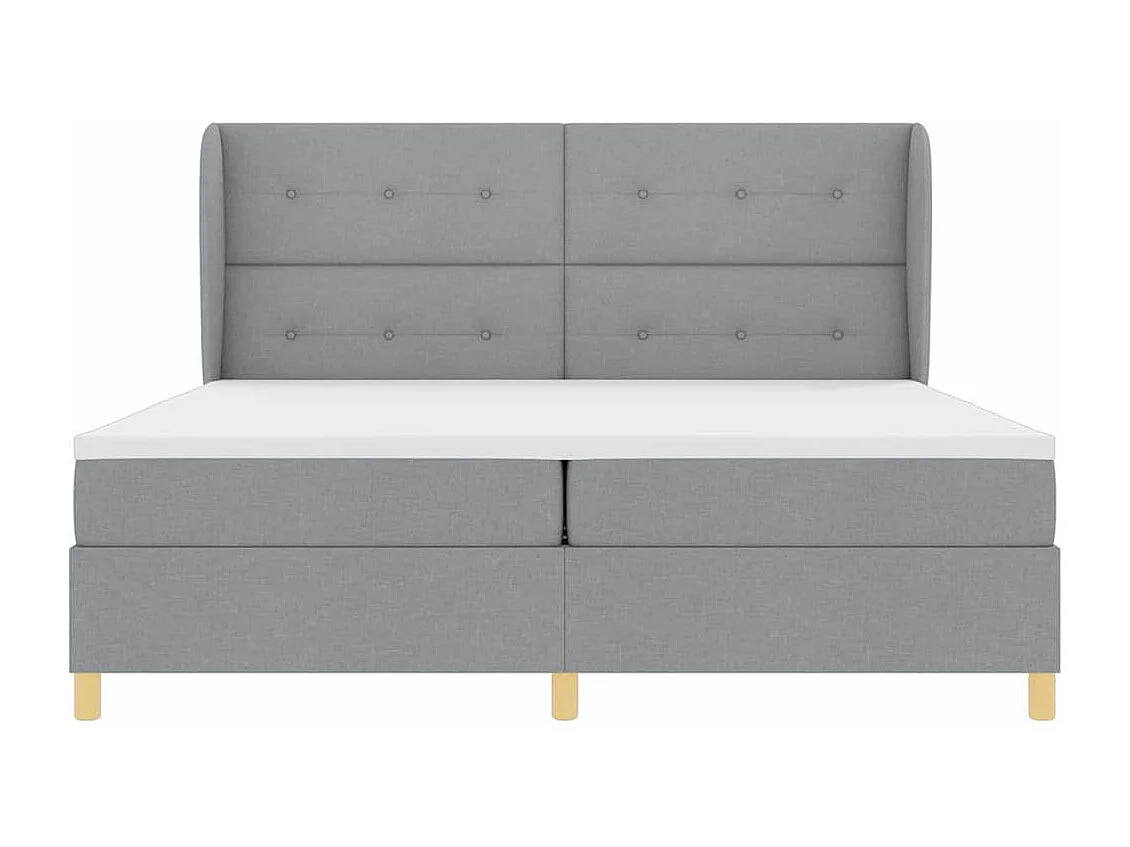 Cadre de lit avec matelas gris foncé 90x190 cm Gris clair