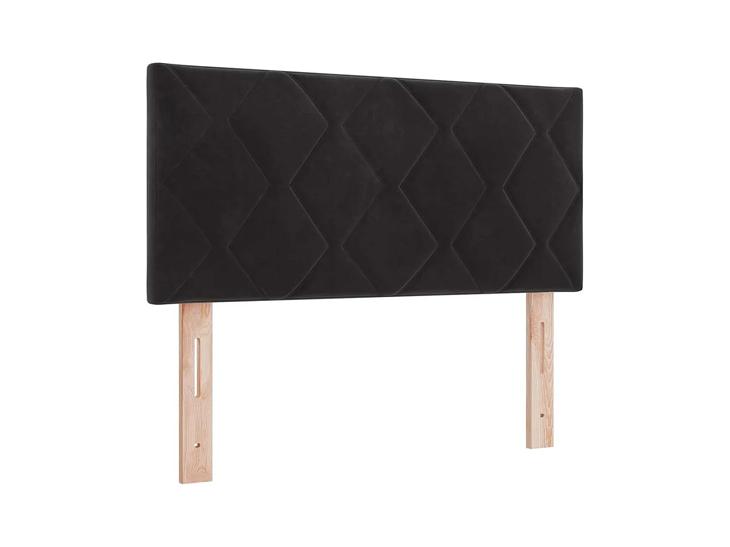 Cadre de lit avec tête de lit Noir 90 x 200 cm Velours