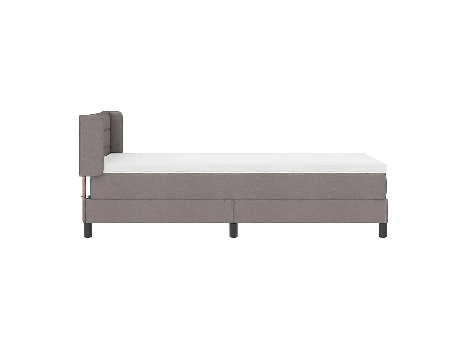 Cama box spring con colchón con colchón Taupé 90 x 190 cm