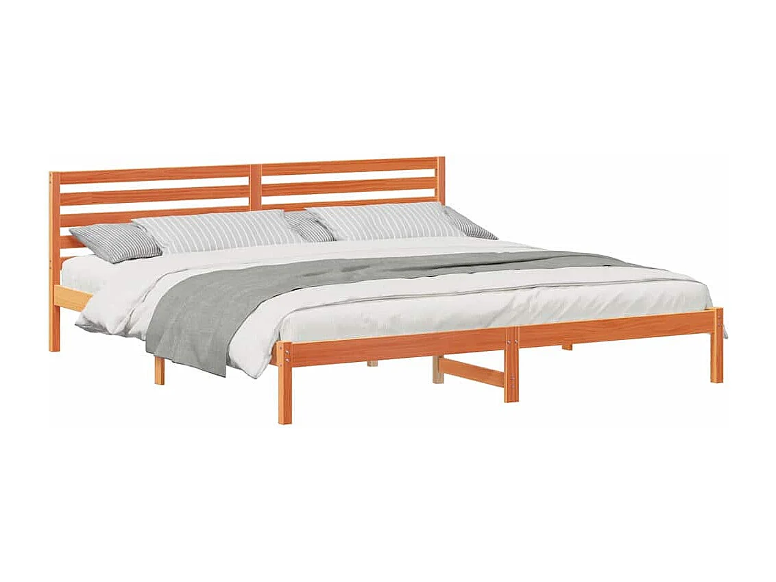 Bedframe Wasbruin 200 x 220 cm Massief grenenhout