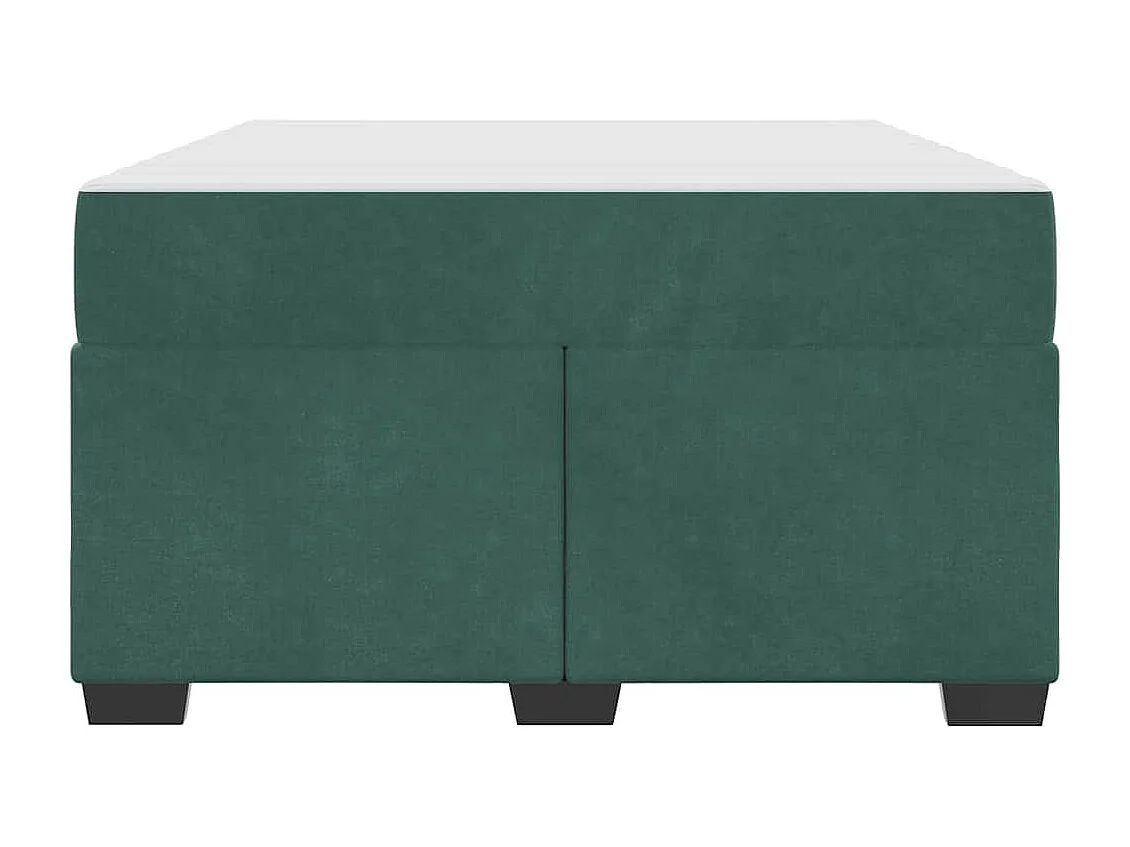 Estructura de cama con colchón Verde oscuro 120 x 190 cm