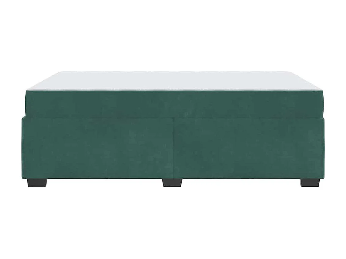 Estructura de cama con colchón Verde oscuro 120 x 190 cm