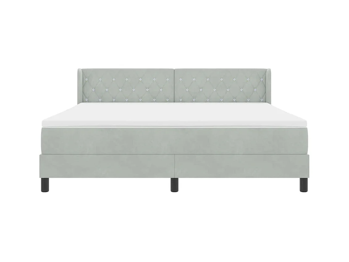 Cama con Somier y Colchón Negra 100x200 cm Terciopelo