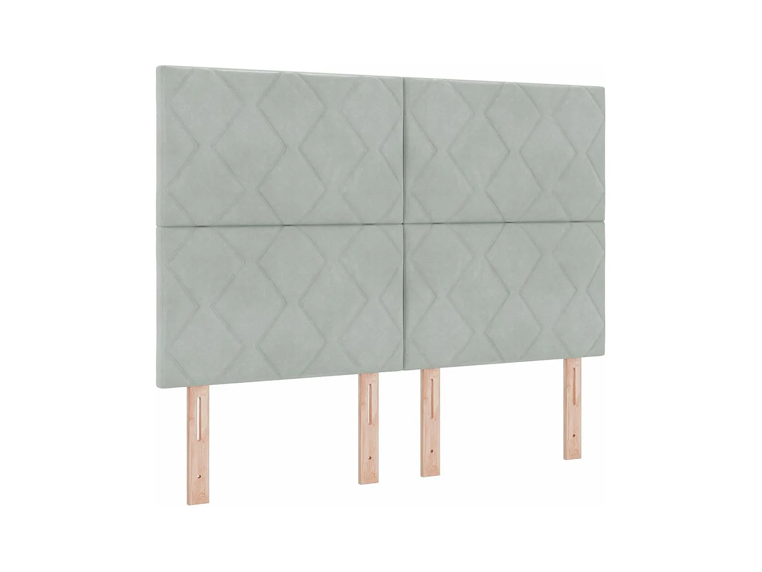 Cadre de lit avec matelas Gris clair 140 x 190 cm Velours