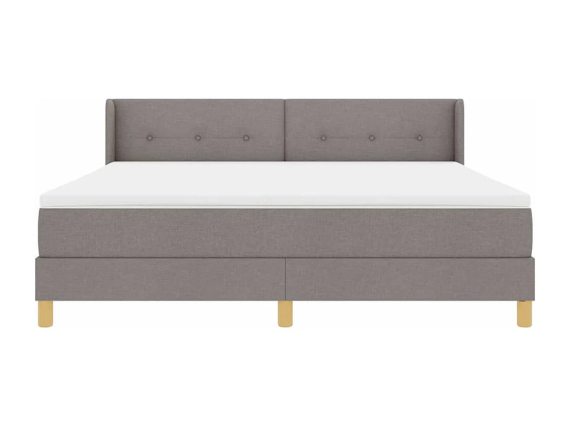 Cama con Somier con colchón Taupé 180 x 200 cm tela