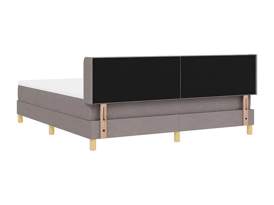 Cama con Somier con colchón Taupé 180 x 200 cm tela