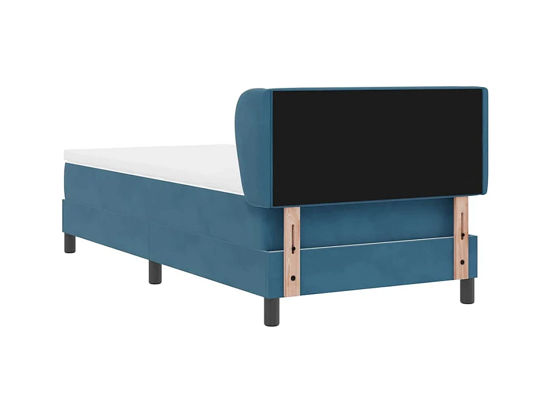 Cadre de lit avec matelas gris foncé 80x200 cm en velours