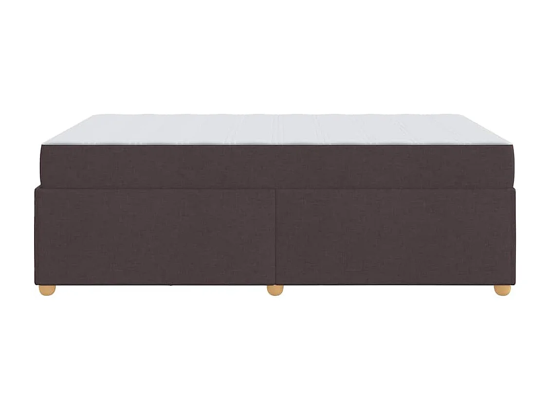 Estructura de cama con colchón Marrón oscuro 120 x 190 cm tela