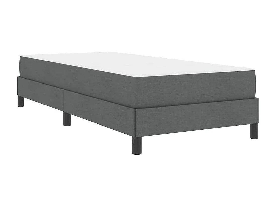 Cama Box com colchão Cinzento escuro 90 x 190 cm tecido