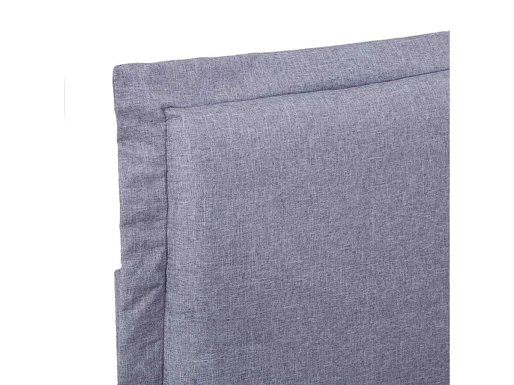 Estructura de cama sin colchón de tela gris claro 135x190 cm