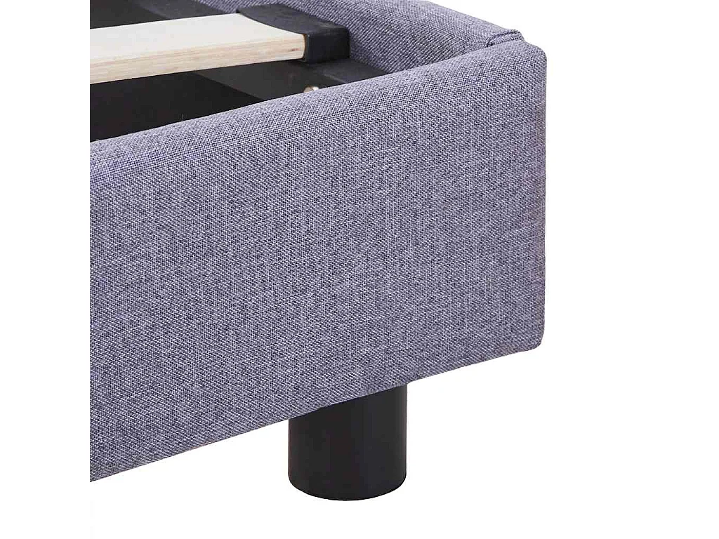 Estructura de cama sin colchón de tela gris claro 135x190 cm