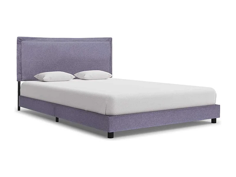 Estructura de cama sin colchón de tela gris claro 135x190 cm