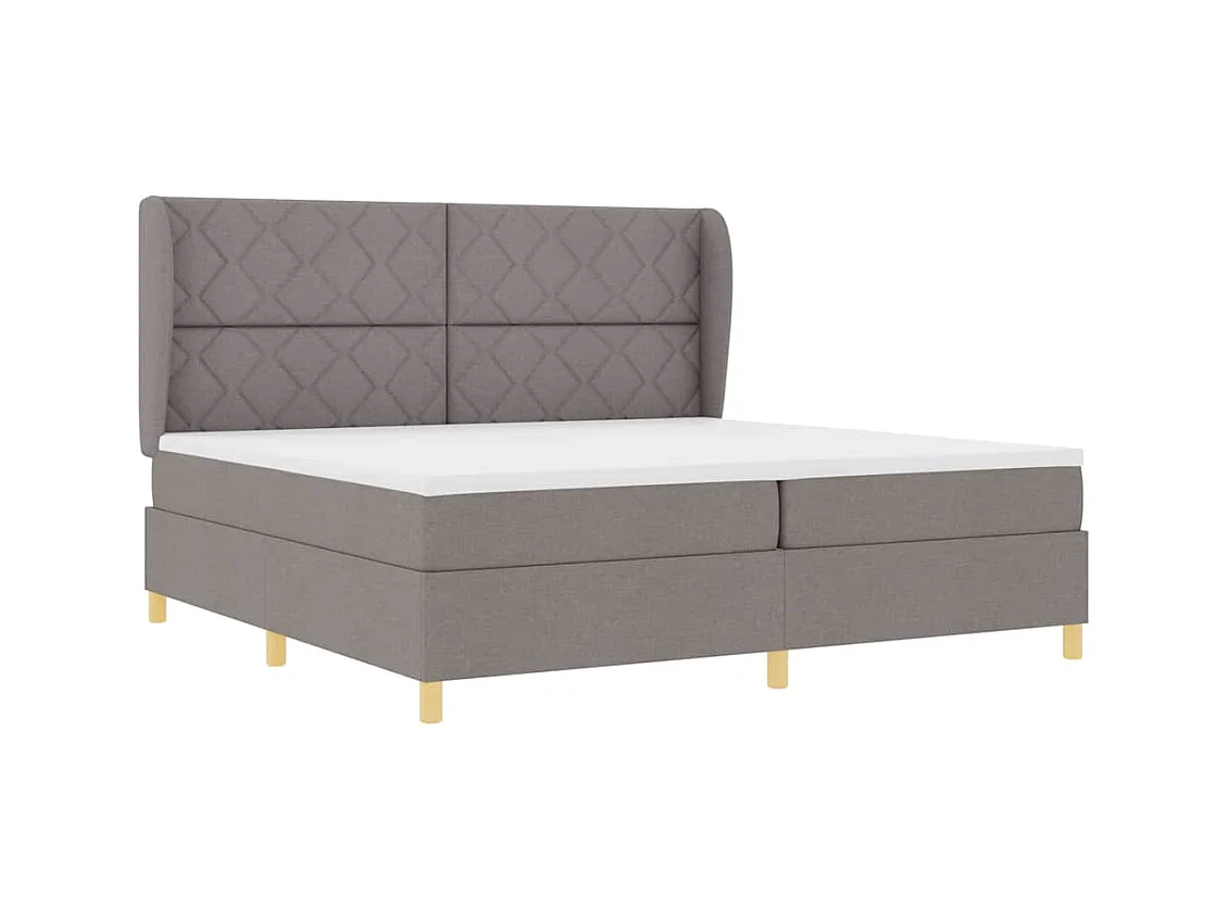 Cadre de lit avec matelas gris foncé 90x190 cm Taupe