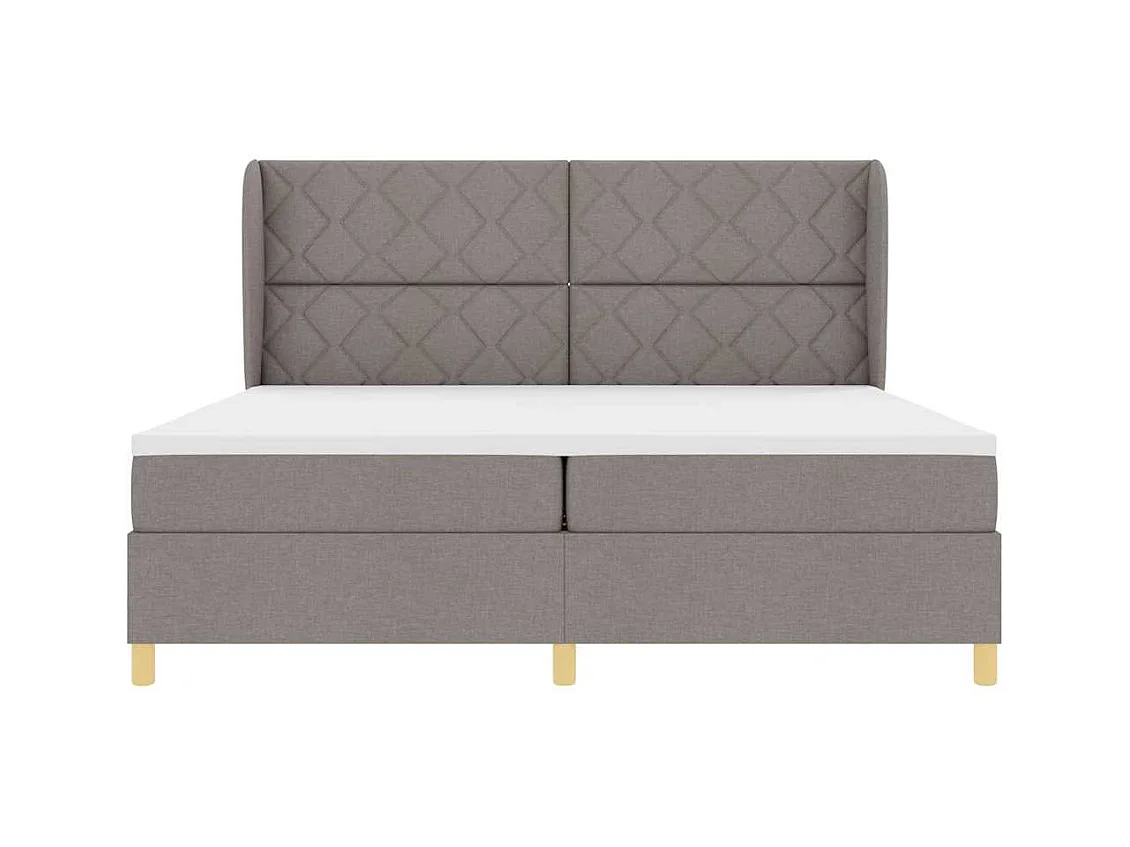 Cadre de lit avec matelas gris foncé 90x190 cm Taupe