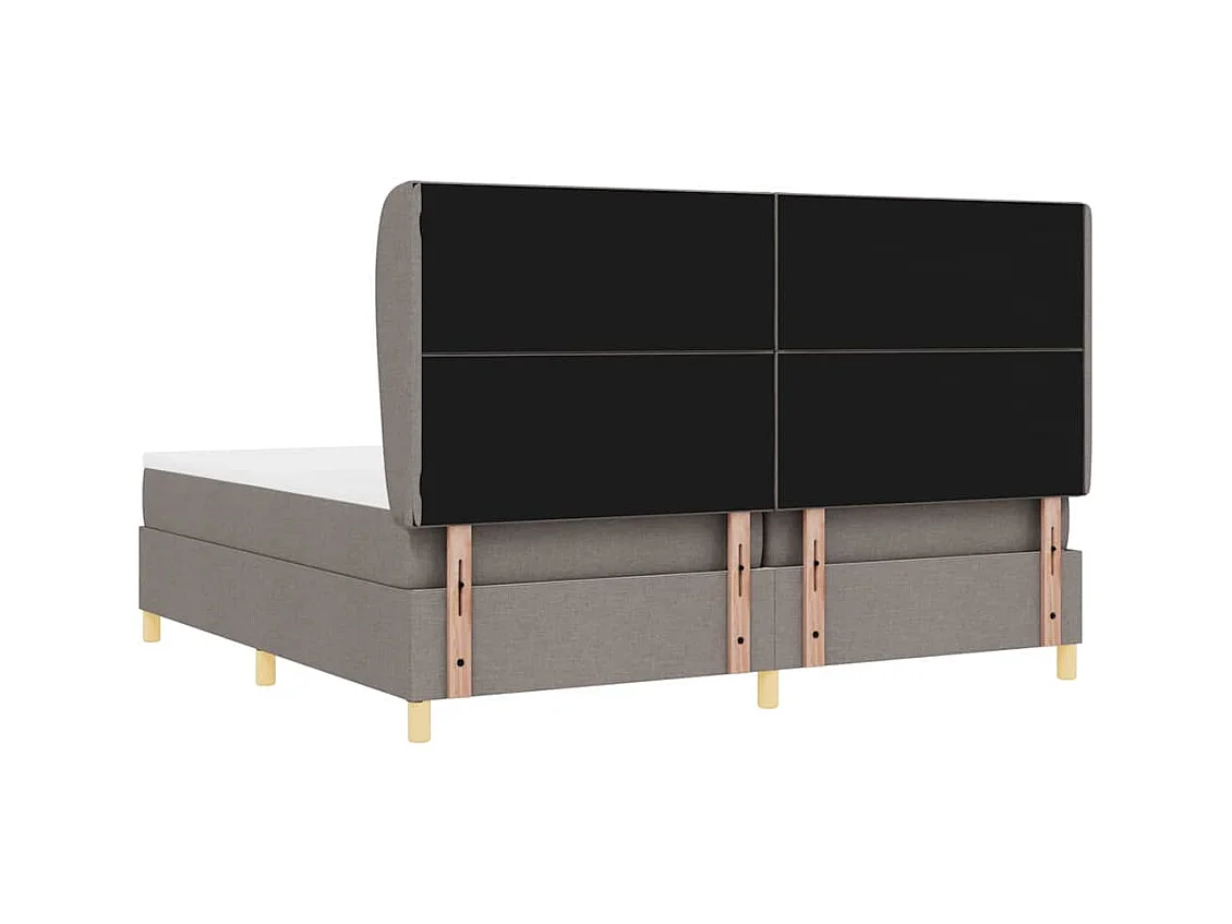 Cadre de lit avec matelas gris foncé 90x190 cm Taupe