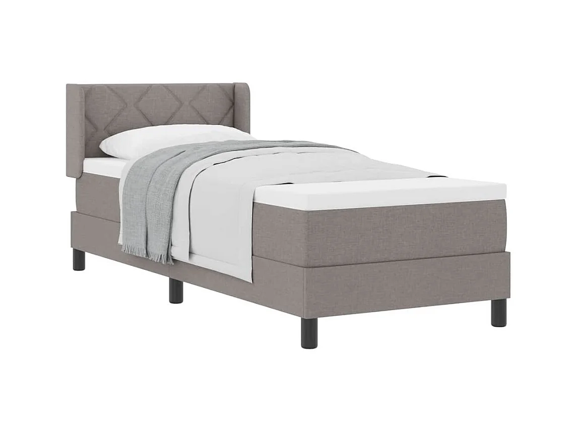 Cadre de lit avec matelas avec matelas Taupe 80 x 200 cm