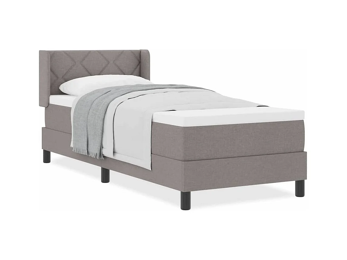 Cadre de lit avec matelas avec matelas Taupe 80 x 200 cm