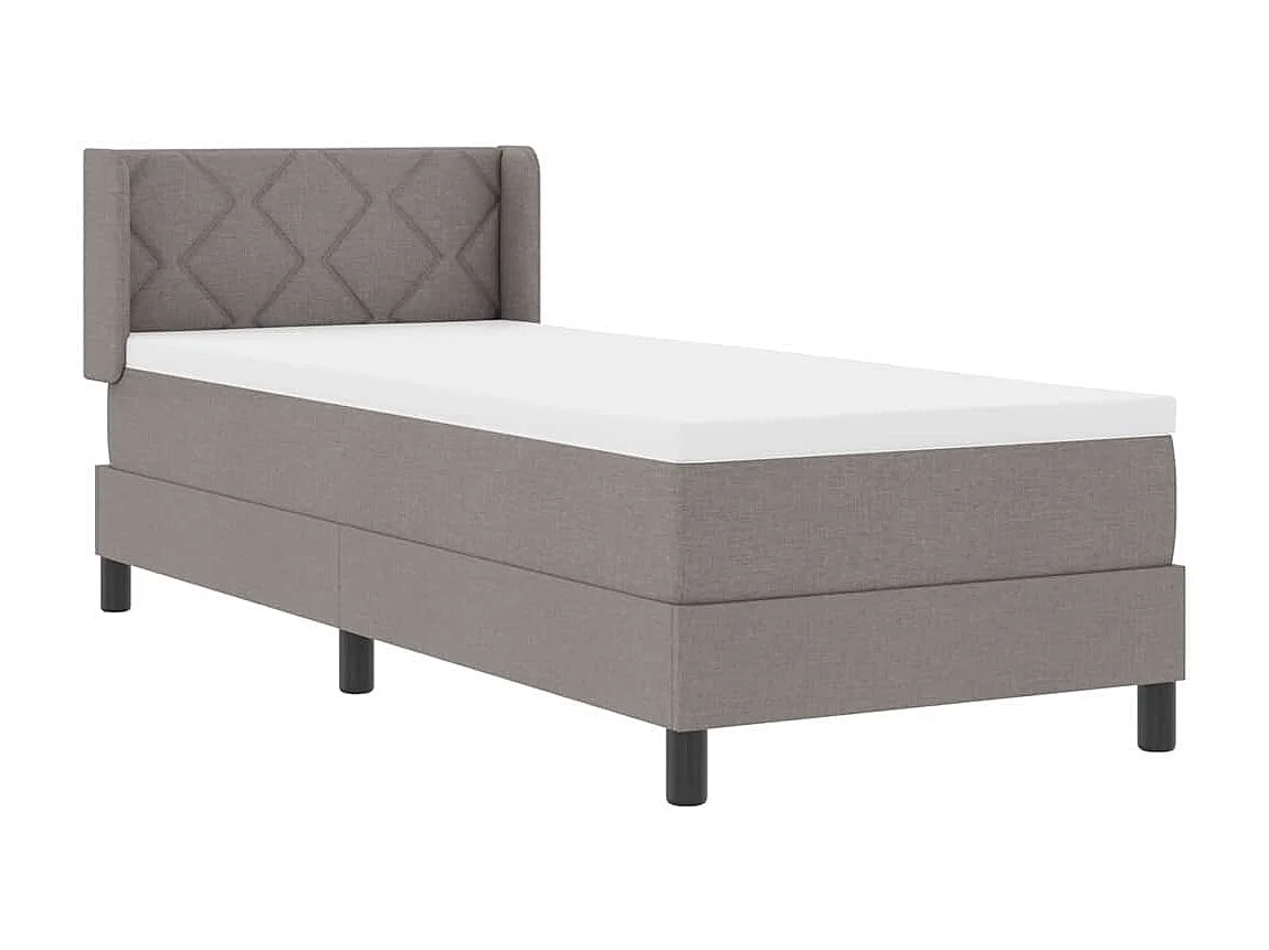 Cadre de lit avec matelas avec matelas Taupe 80 x 200 cm