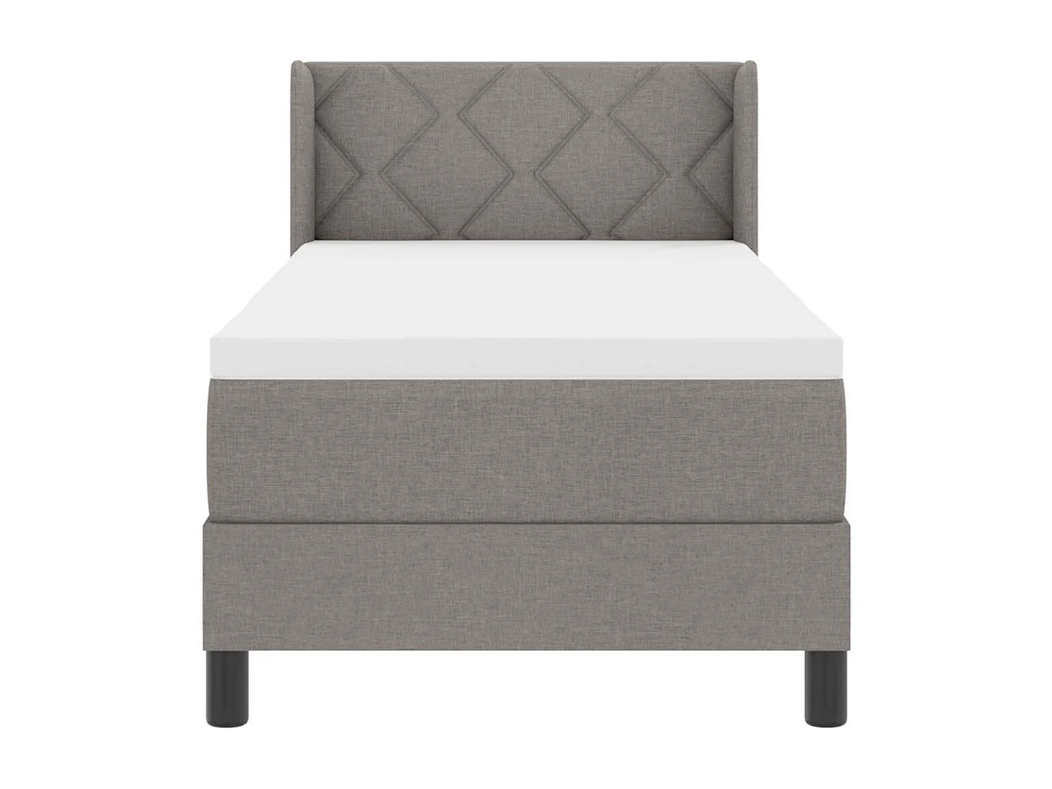 Cadre de lit avec matelas avec matelas Taupe 80 x 200 cm