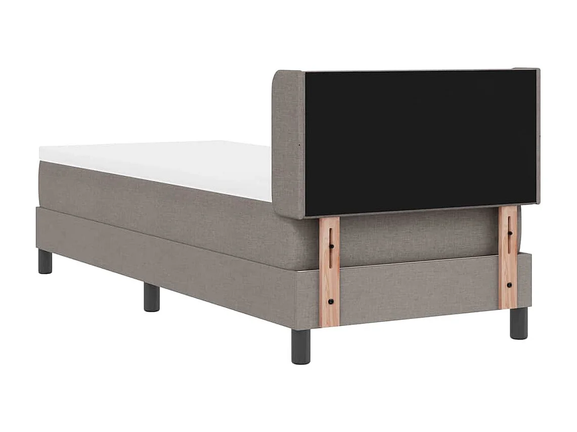 Cadre de lit avec matelas avec matelas Taupe 80 x 200 cm