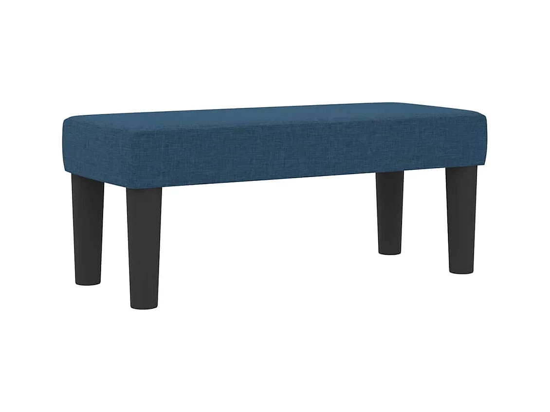 Cadre de lit avec matelas Bleu 80 x 200 cm tissu
