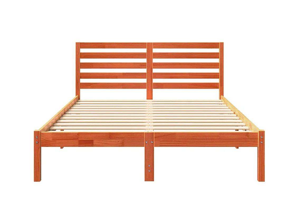 Cadre de lit Marron cire 120 x 200 cm Bois massif en pin