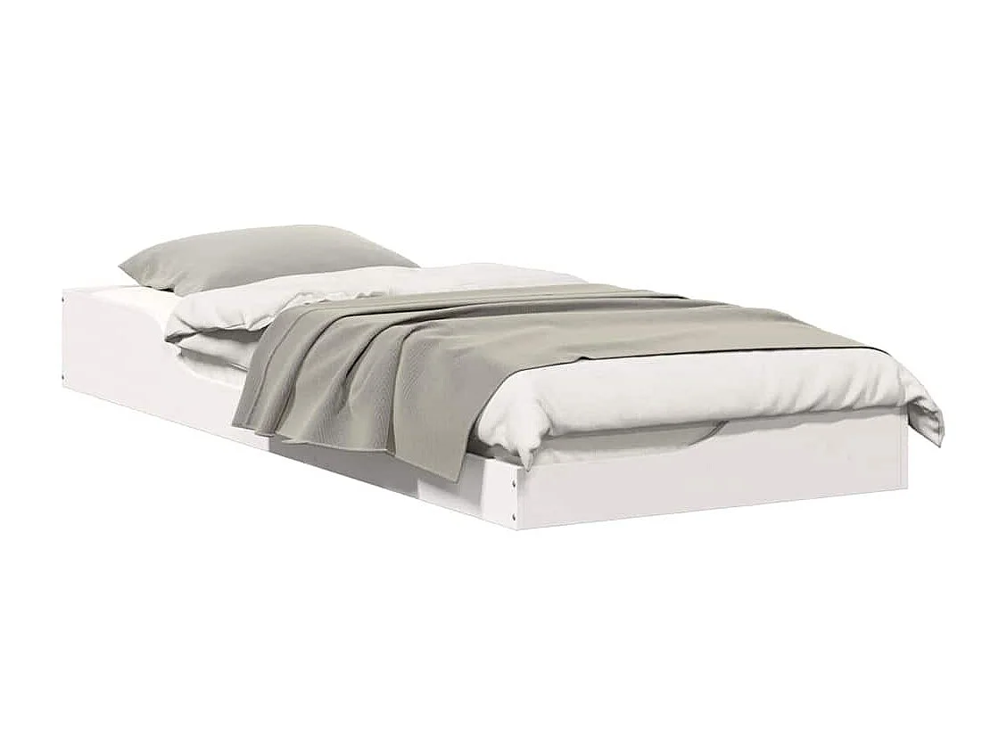 Estrutura de cama de chão Branco 80 x 220 cm