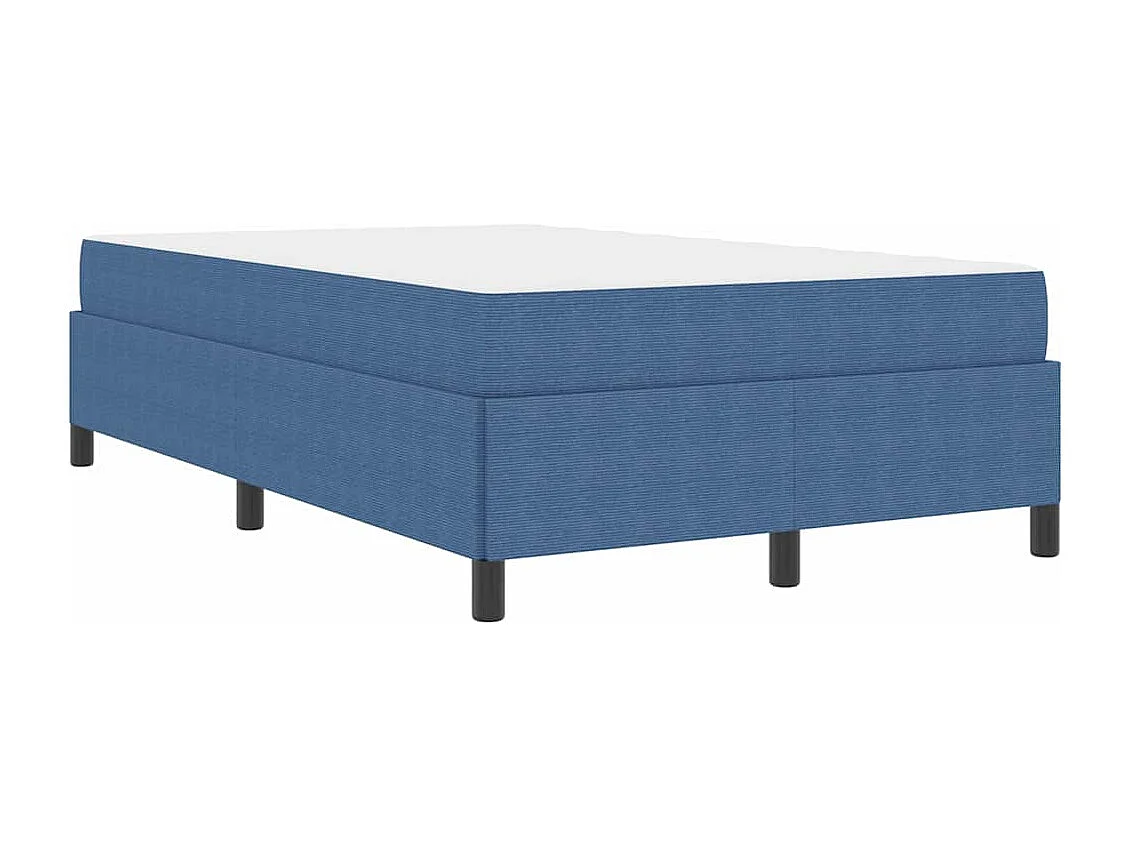 Cadre de lit Bleu 120 x 190 cm Tissu en velours côtelé
