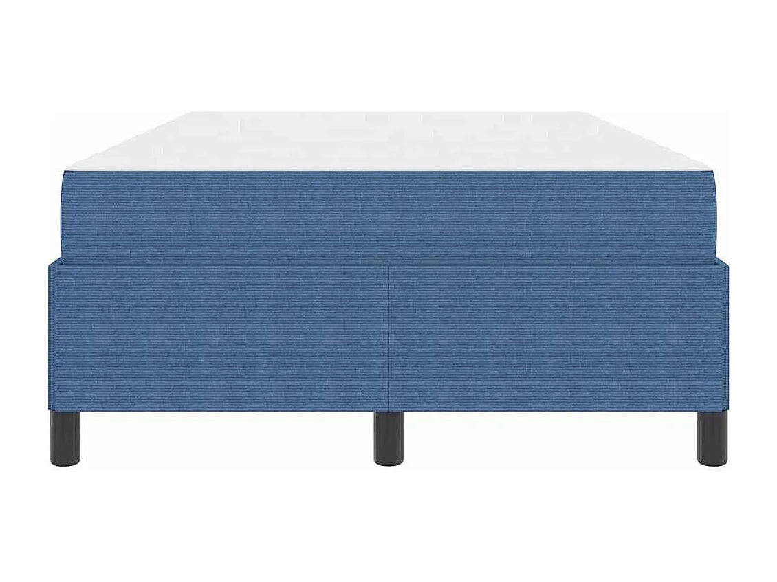 Cadre de lit Bleu 120 x 190 cm Tissu en velours côtelé