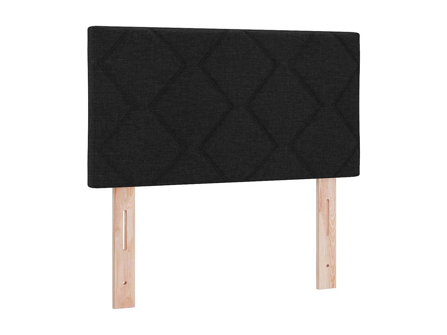 Cadre de lit avec matelas Noir 80 x 200 cm tissu