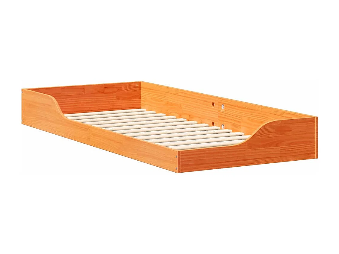 Cadre de lit surélevé Marron cire 100 x 210 cm