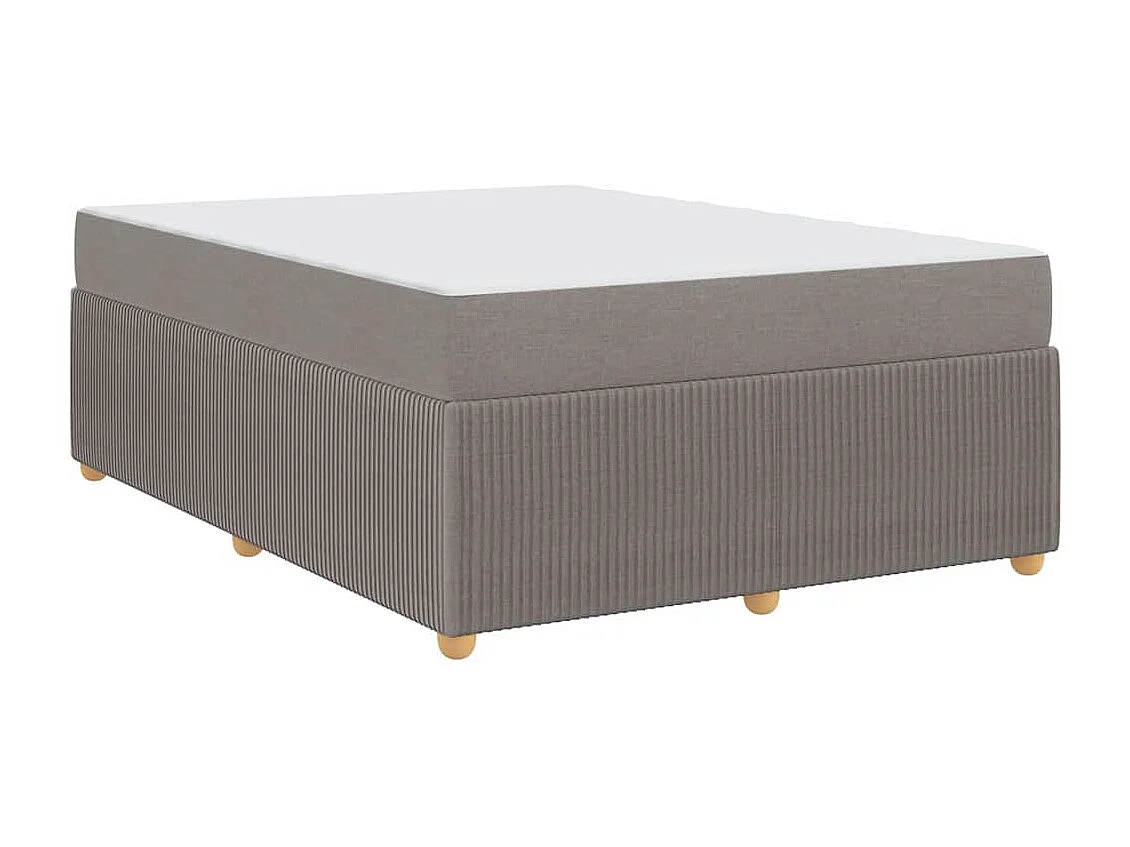 Cadre de lit avec matelas avec matelas Taupe 160 x 200 cm tissu