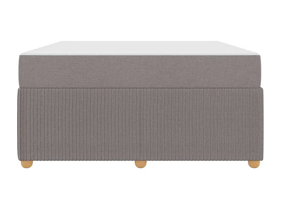 Cadre de lit avec matelas avec matelas Taupe 160 x 200 cm tissu