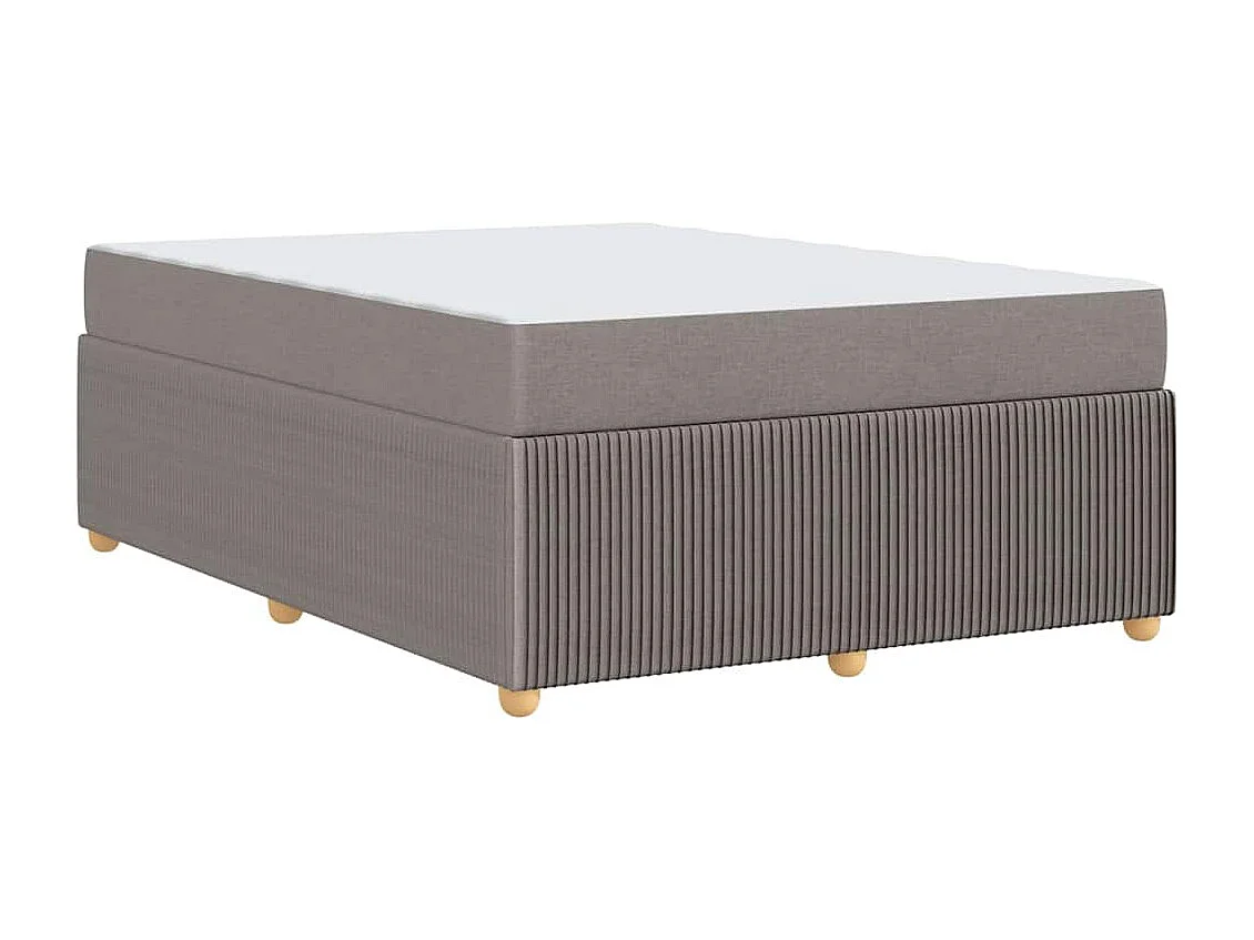 Cadre de lit avec matelas avec matelas Taupe 160 x 200 cm tissu