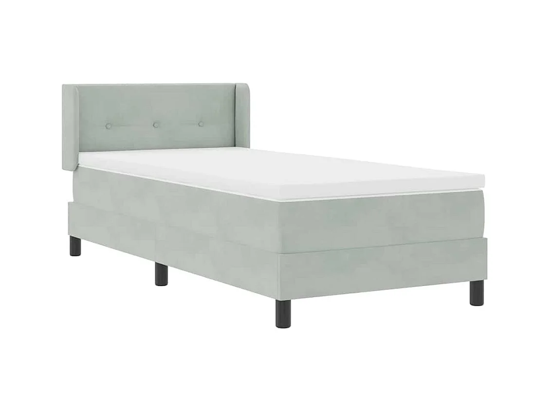 Cama con Somier y Colchón Negra 100x200 cm Terciopelo