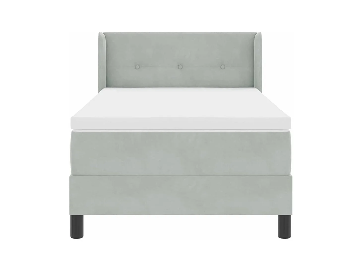 Cama con Somier y Colchón Negra 100x200 cm Terciopelo