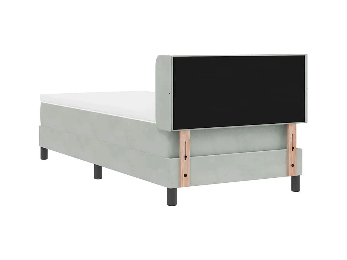 Cama con Somier y Colchón Negra 100x200 cm Terciopelo