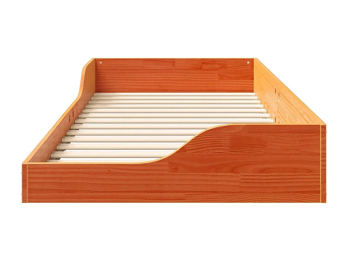 Estructura de cama Marrón cera 80 x 210 cm