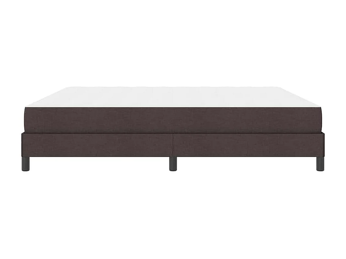 Cadre de lit avec matelas Marron foncé 200 x 200 cm tissu