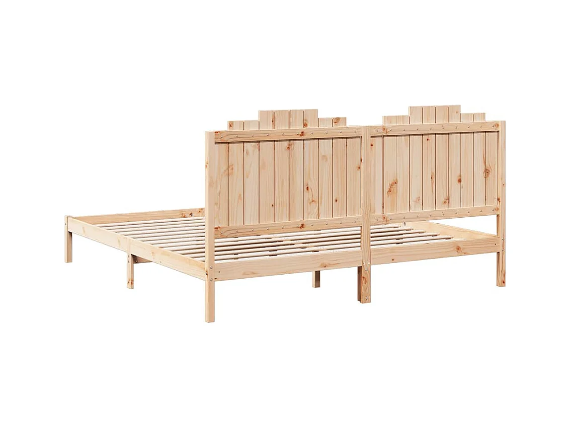 Cadre de lit extra long sans matelas 180x210 cm bois massif