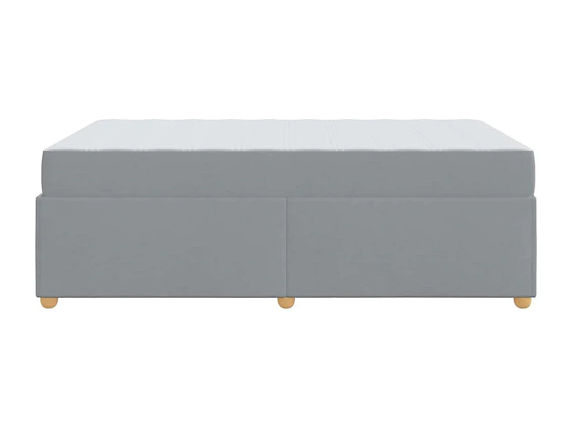 Cadre de lit avec matelas Gris clair 120 x 200 cm tissu