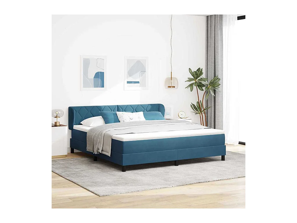Cadre de lit avec matelas gris foncé 80x200 cm en velours