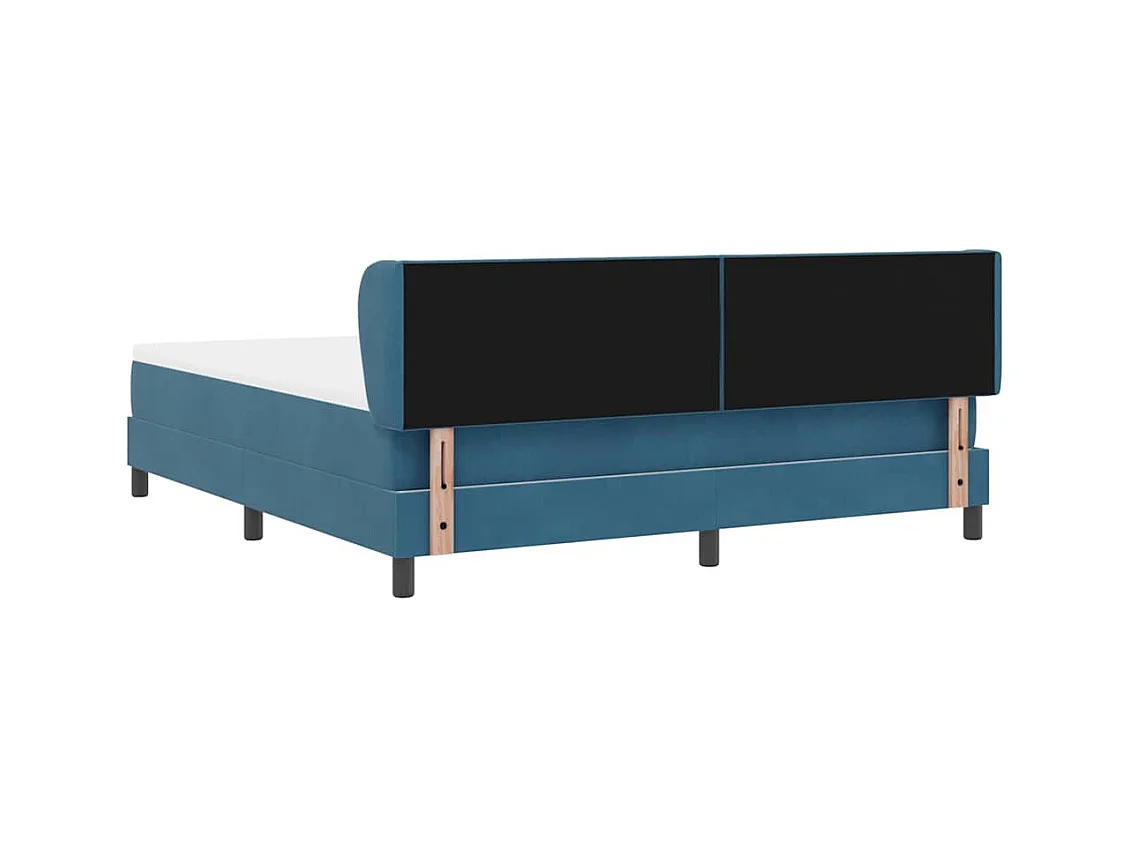 Cadre de lit avec matelas gris foncé 80x200 cm en velours