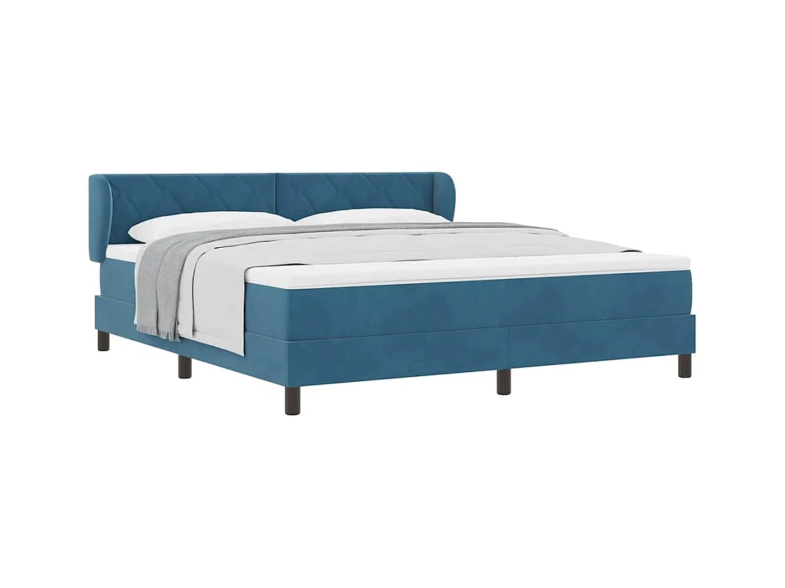 Cadre de lit avec matelas gris foncé 80x200 cm en velours