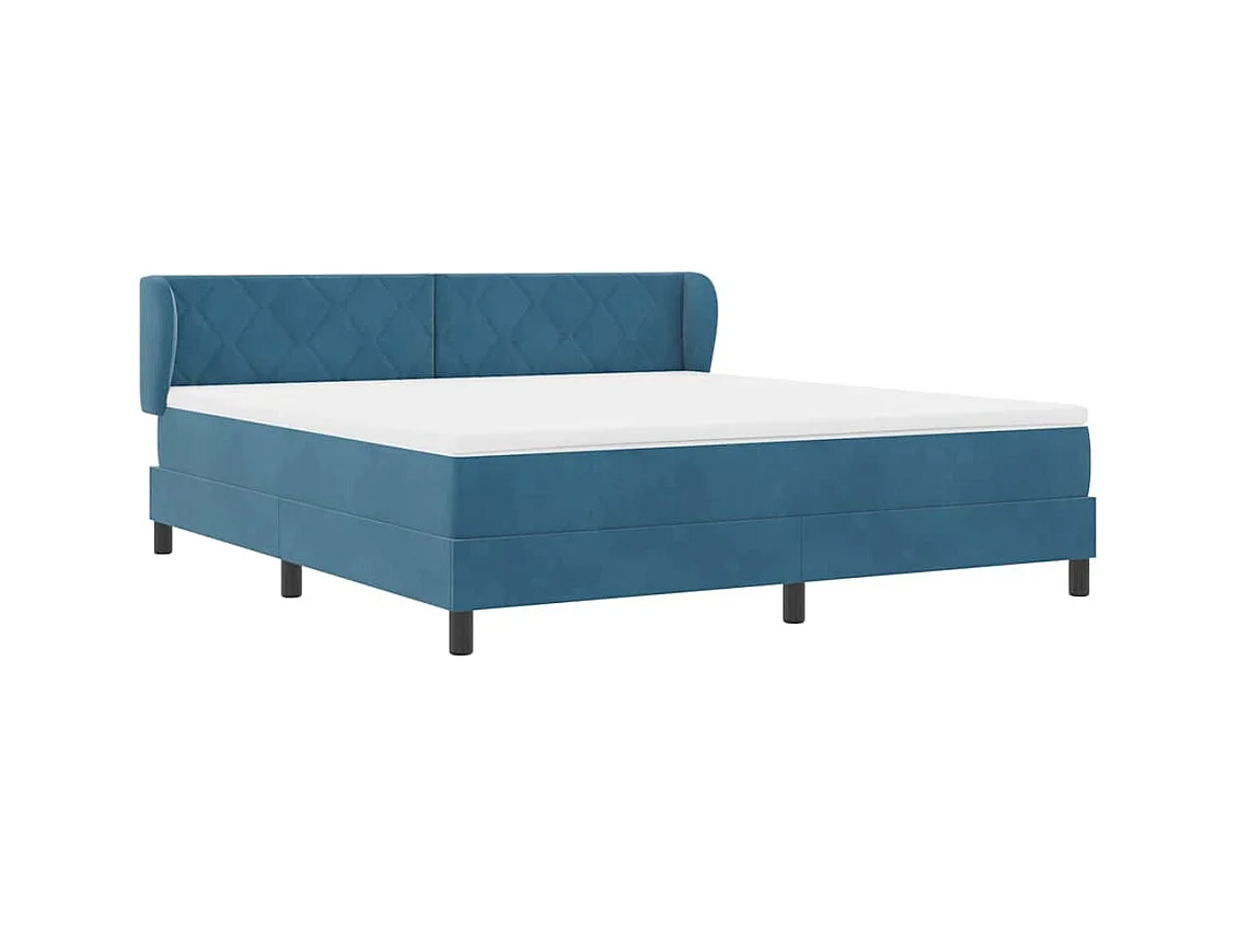 Cadre de lit avec matelas gris foncé 80x200 cm en velours
