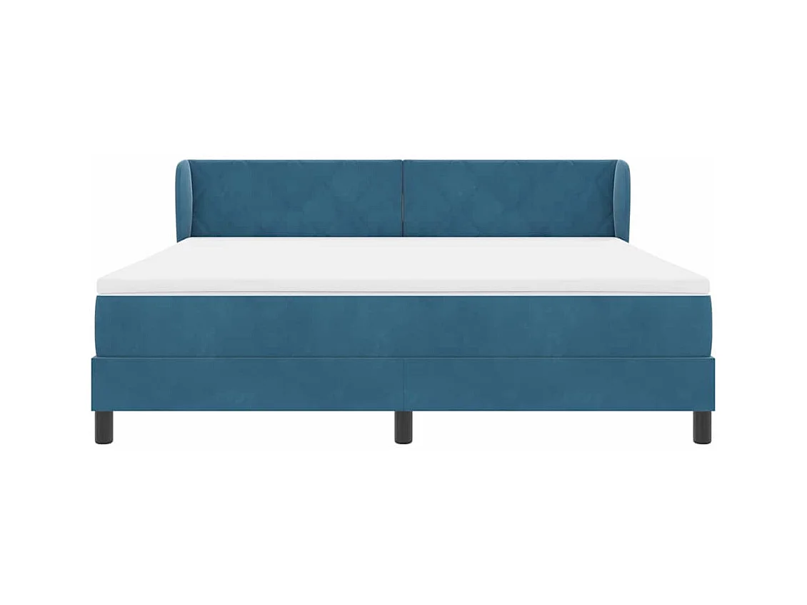 Cadre de lit avec matelas gris foncé 80x200 cm en velours