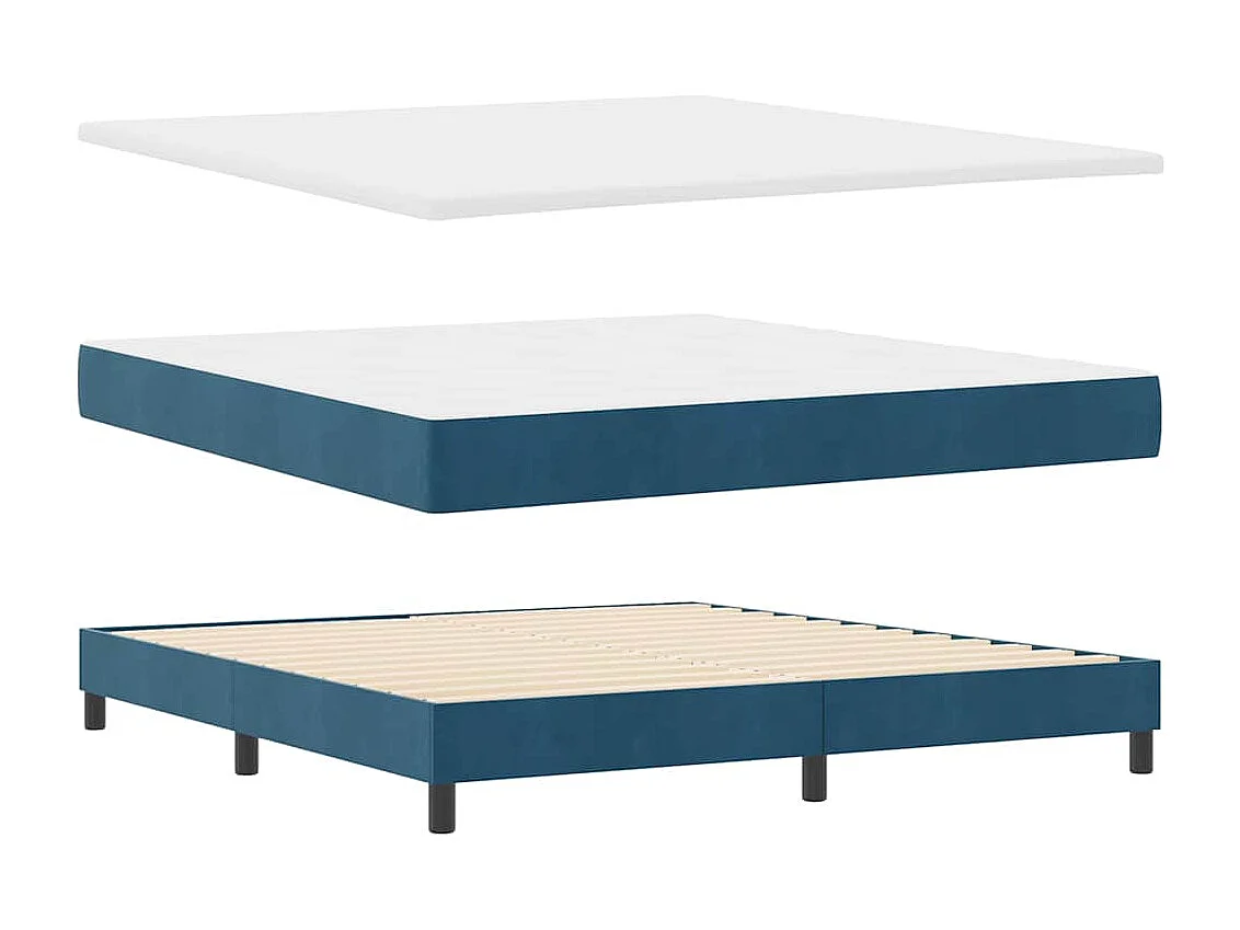 Cadre de lit avec matelas gris foncé 80x200 cm en velours