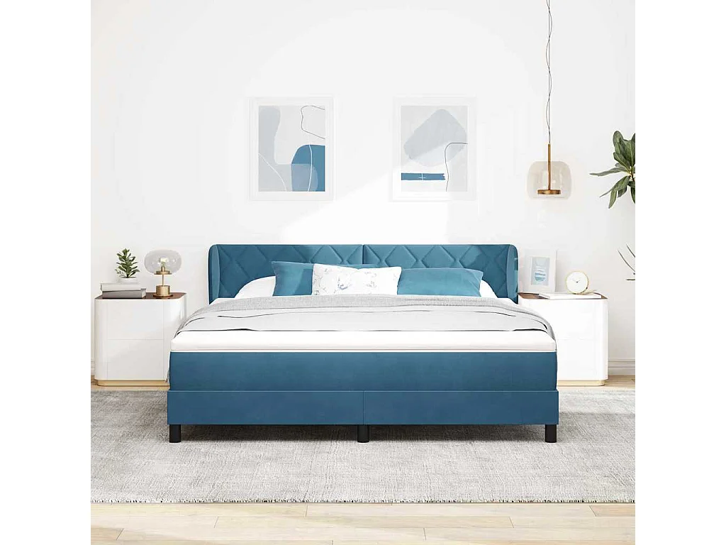 Cadre de lit avec matelas gris foncé 80x200 cm en velours